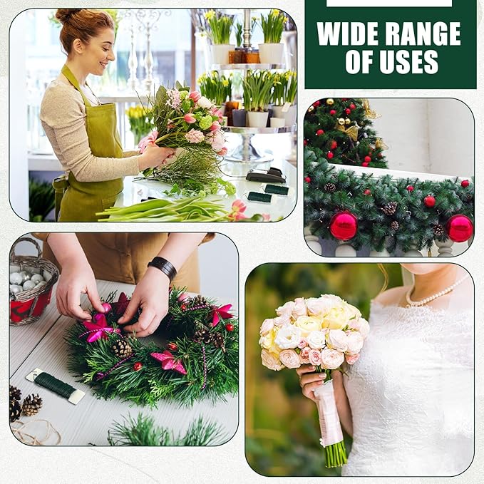 Ferraycle 36 Pack Green Floral Wire 38 Yards 22 Gauge Flexible Paddle Florist - Image 6
