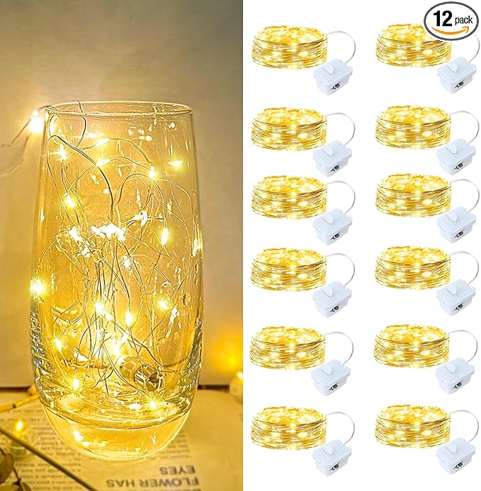 12 Pack Led Fairy Lights by Yooumoga