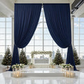 PartyVillage 10ft×15ft Navy Blue Backdrop Curtain by PartyVillage