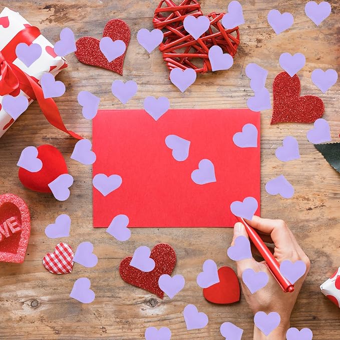 100pcs Purple Heart Sponge Confetti Decor Heart Confetti Heart Shape Petals - Image 5