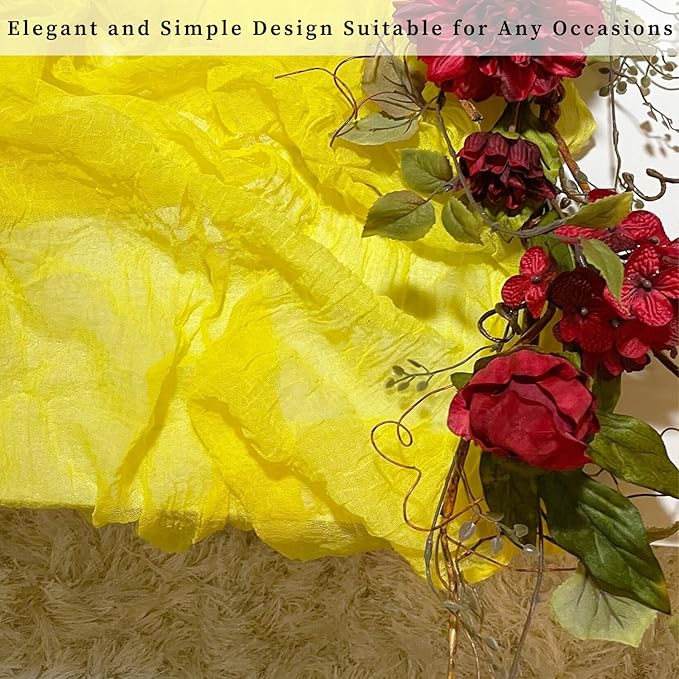 20 Pack Yellow Cheesecloth Table Runner 20 x 120 Inch Long Rustic Gauze Cheese - Image 7