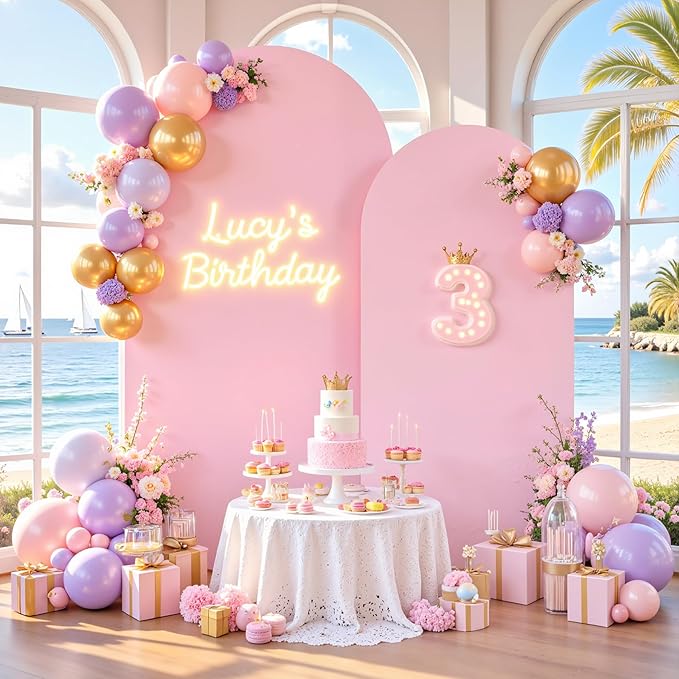 Pink Purple Arch Backdrop Cover - Image 4