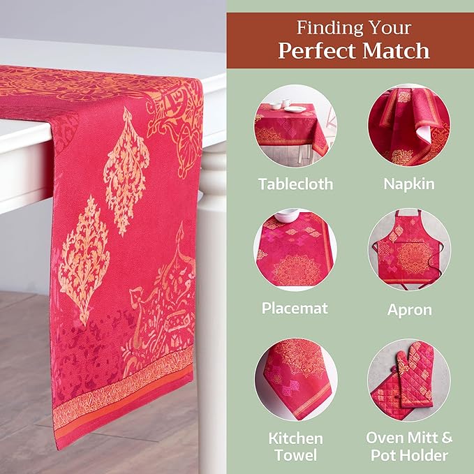 Maison d' Hermine Table Runner 100% Cotton Double Layer Table Runners 108 - Image 5