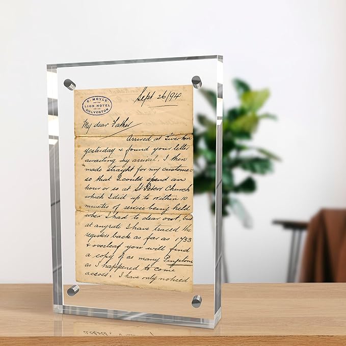 8x10 Inches Acrylic Picture Frames 3 Pack, Double Sided Magnetic Photo Frames - Image 7