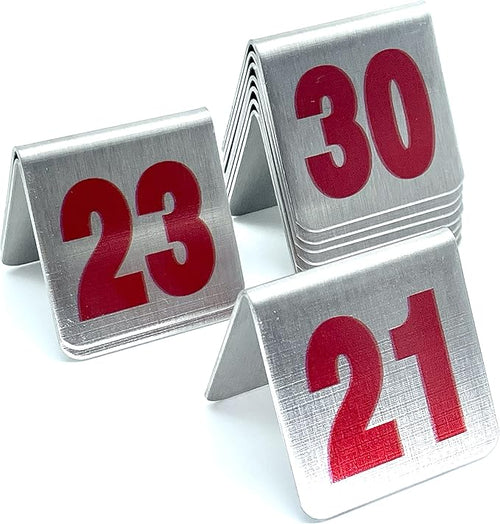 10 Pcs Metal Place Cards Stackable Tent Style Table Numbers，Place Card Holders by TRUEWON