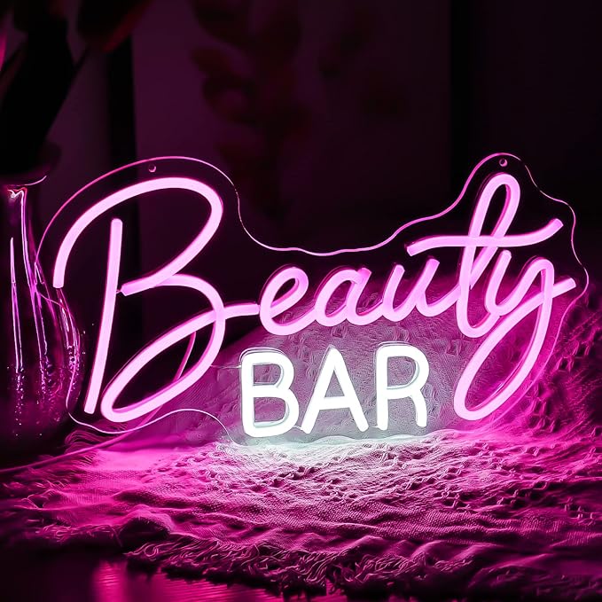Beauty Bar Neon Sign, Girls Makeup Room Bedroom Decor - Image 2
