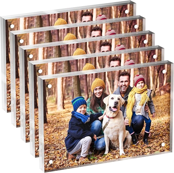 5x7 Acrylic Picture Frame 5 Pack, Desktop Display Decor Gift by Neatsure