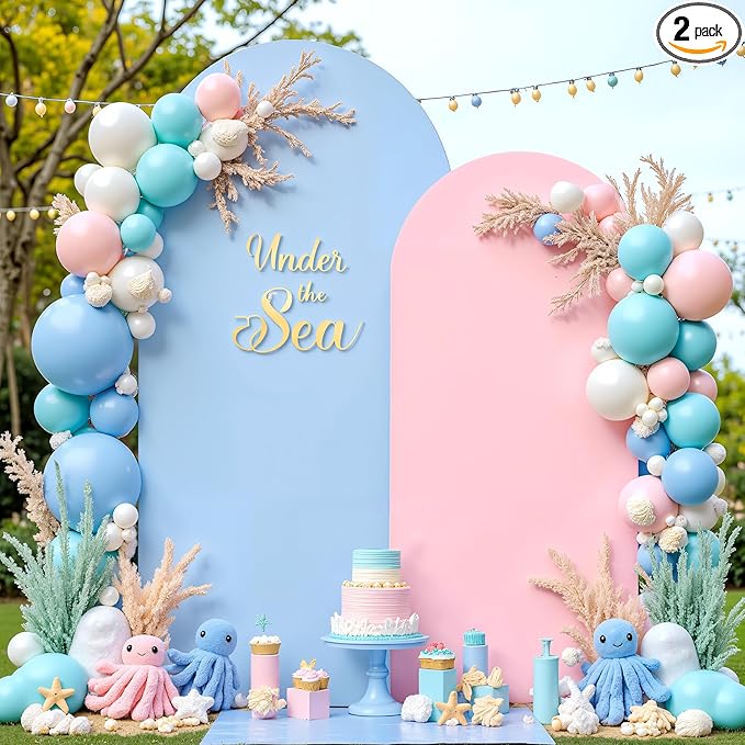 7.2FT 6FT Arch Backdrop Cover for Wedding, Birthday Party Decor, Chiara by Besutolife