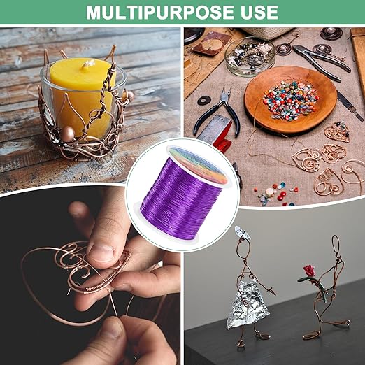 0.4mm Jewelry Wire, 26 Gauge 328FT Craft Wire Copper Beading Wire - Image 7