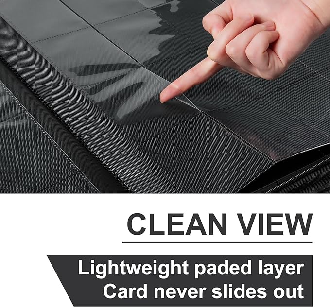 GEAoffice Trading Card Binder 16 Pockets, Premium Large 1000 Card Binder Holds - Image 3