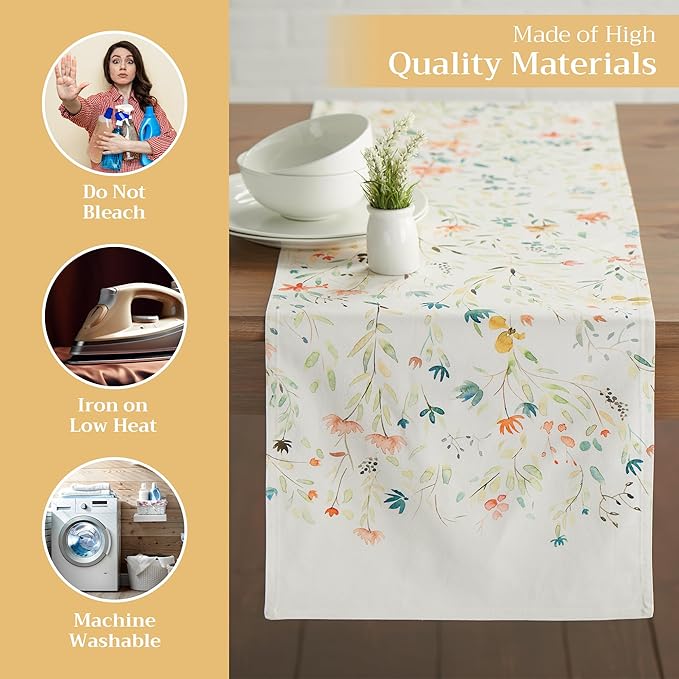 Maison d' Hermine Table runner 100% Cotton Double Layer Table Runners 72 inches - Image 3