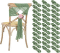 50 PCS Cheesecloth Chair Sashes Bows Wedding Aisle Decorations Chair Ribbon by Lumaycens