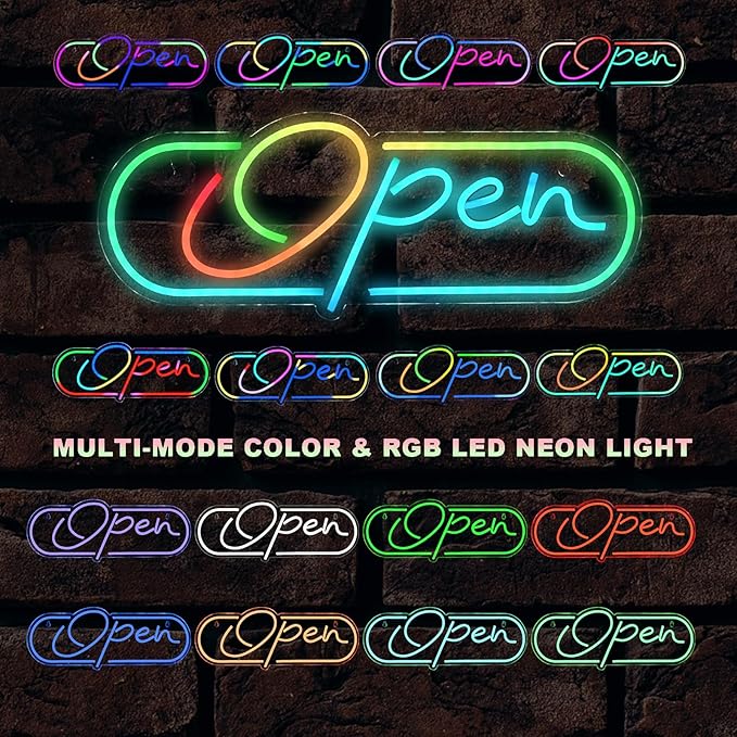 Ineonlife Open Neon Sign, Dream Colorful Open Controller Neon Light - Image 8