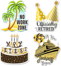 Hoteam 4 Pcs Retirement Cruise Door Decorations Magnetic Large Happy Retirement by Hoteam