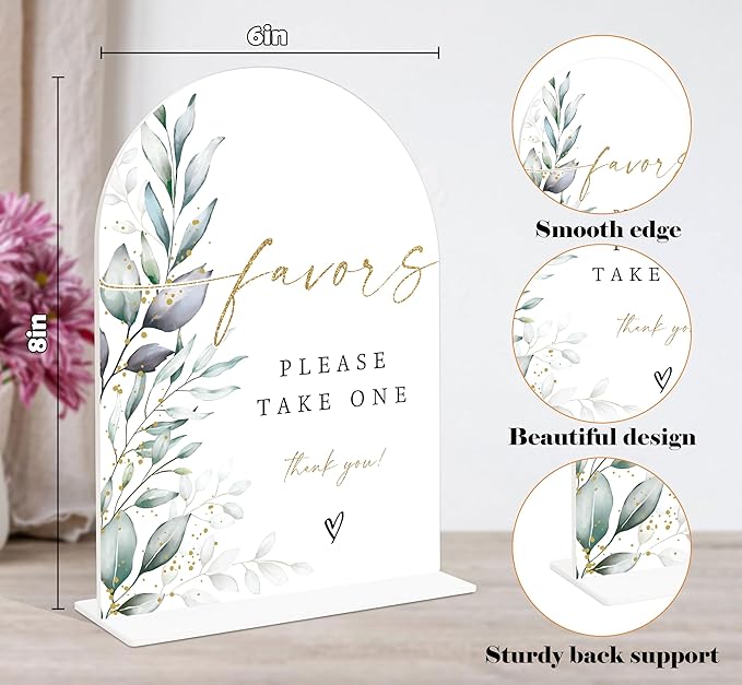 Acrylic Wedding Signs, Wedding Reception Signage, Bridal Shower Table Decor - Image 2