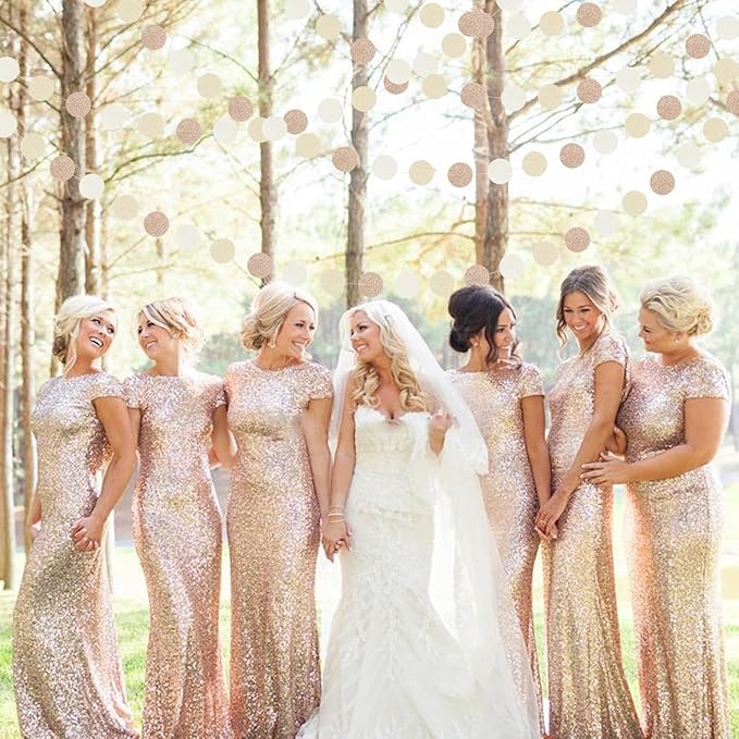 Boho Champagne-Gold Party-Decorations Streamers-Garland - 52ft Fall Rustic - Image 5