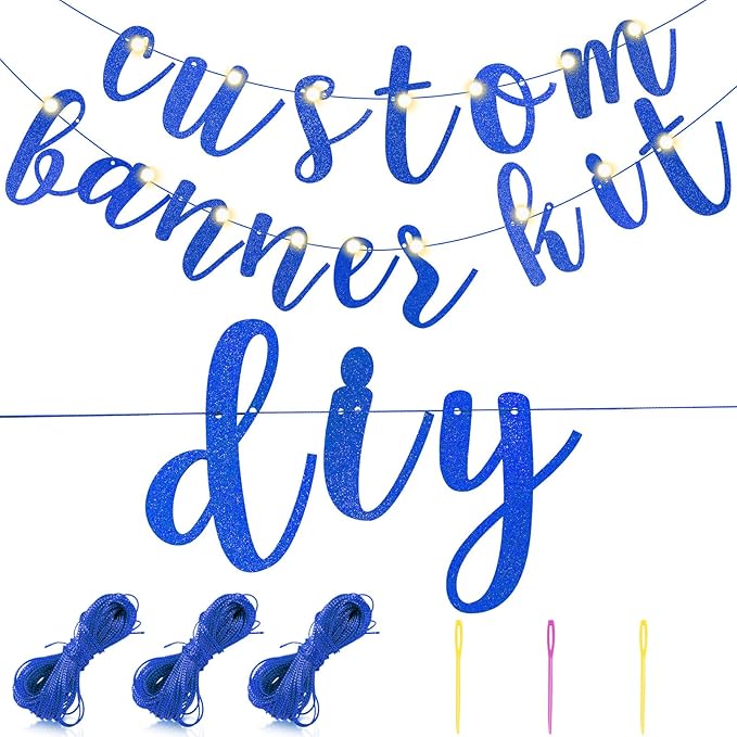 TaoBary 167 Pcs DIY Banner Kit Happy Birthday Glitter Banner Customizable - Image 3
