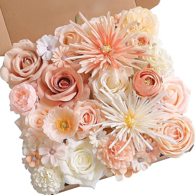 Serra Flora Artificial Flowers Combo Box Set Faux Flowers Bulk Flower Leaf by SerraFlora