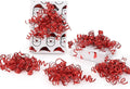 6" Metallic Red Christmas Curly Ribbon Bows by LIZLOVESS