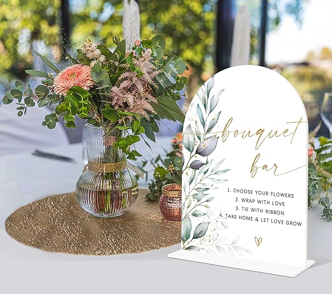 Acrylic Wedding Signs, Wedding Reception Signage, Bridal Shower Table Decor - Image 4