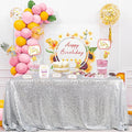 QueenDream Sequin Tablecloth 60x102 Inch Silver Tablecloth Christmas Glitter by QueenDream