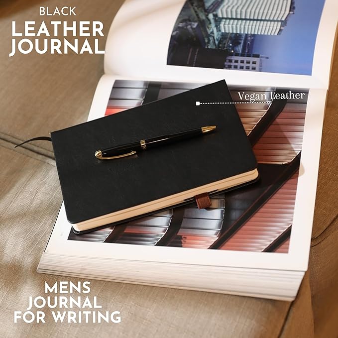 SETTINI Journal Notebook for Writing, Vegan Leather Hardcover Notebook - Image 3