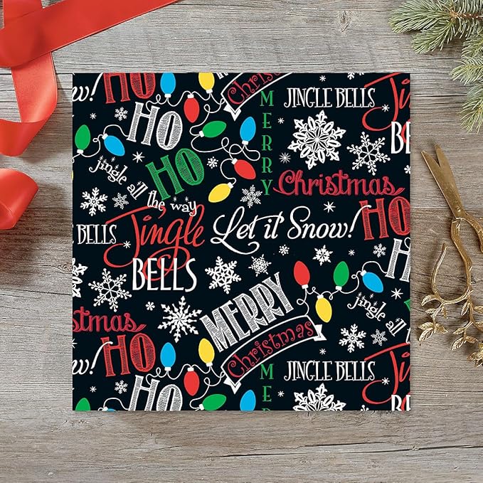 Current Let It Snow Christmas Rolled Wrapping Paper - Image 4