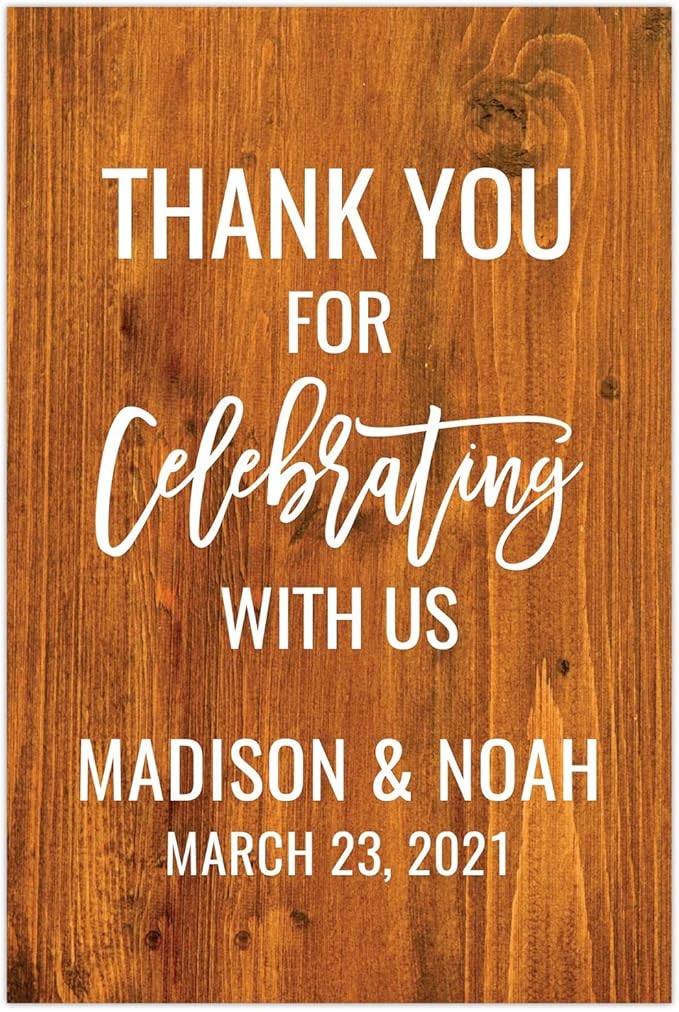 Andaz Press Personalized Extra Large Wedding Easel Board Party Sign, 12x18-inch by AndazPress