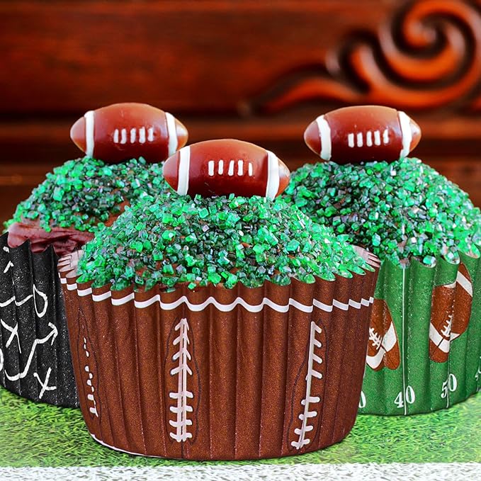 Whaline 600Pcs Football Cupcake Liners 6 Styles Rugby Cupcake Wrappers Baking - Image 7