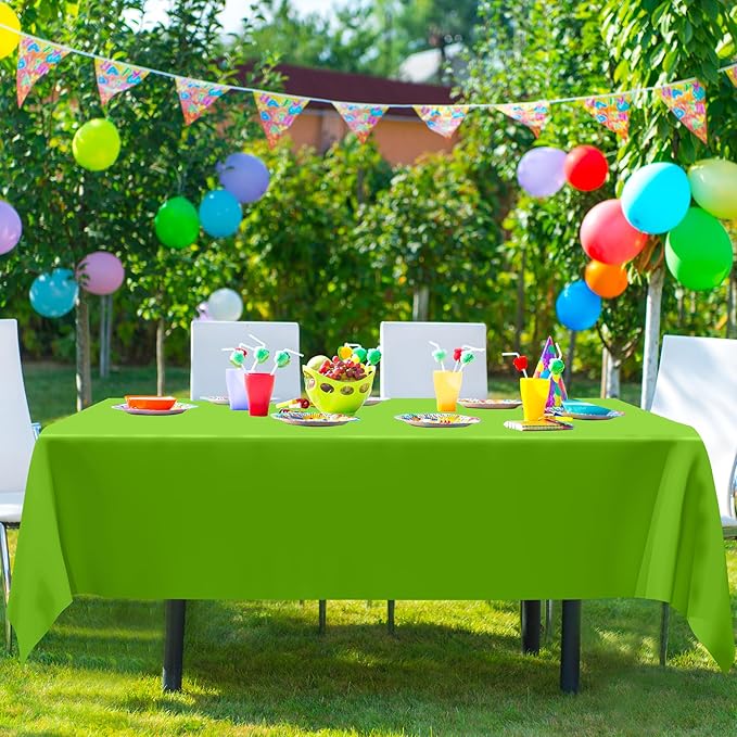 QZYL 4 PCS Plastic Tablecloth, 54 x 108 Inches Waterproof Disposable Table Cloth - Image 7