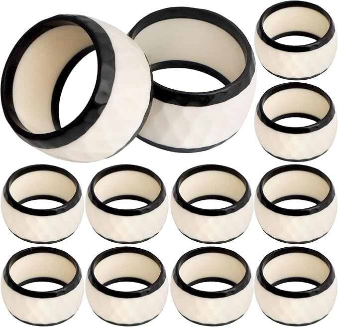 Epoxy Resin Napkin Rings Set of 12 by CLEENTABLE