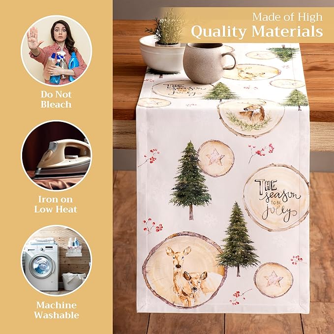 Maison d' Hermine Table Runner 100% Cotton Single Layer Table Runners 108 - Image 3