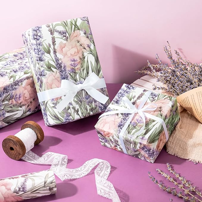 WRAPAHOLIC Floral Wrapping Paper Roll - Image 6