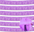 6 Pack 10 Ft Light Purple Foil Fringe Garland Metallic Streamers Tinsel Banner by LANTIANCHEN