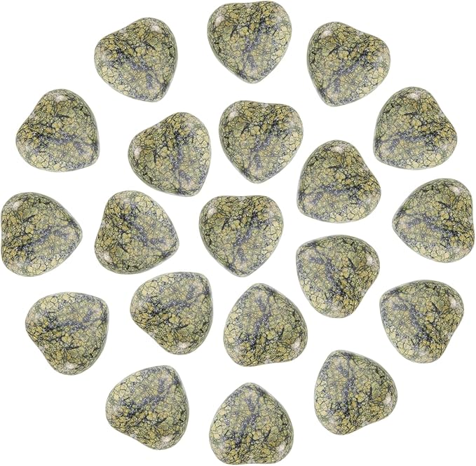 PATIKIL 20 Pcs Natural Heart Shaped Crystal Stone, 0.6 Inch Mini Polished Love by PATIKIL