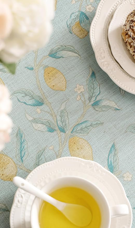 patdrea Designer Linen Vintage Green Tablecloth - Image 7