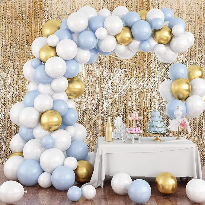 HH 9x9FT Big Gold Sequin Payette Backdrop Curtains Panels, Shimmer Sequin - Image 6