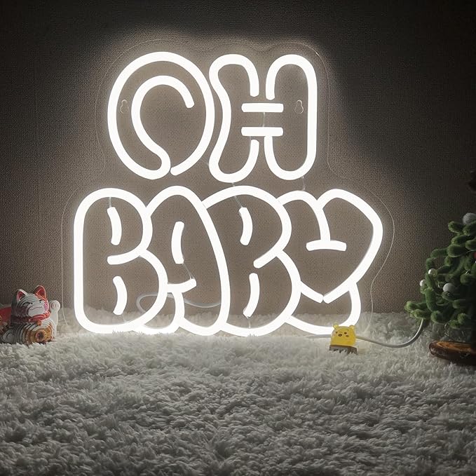 Oh Baby Neon Sign for Backdrop Wall Decor, Cute Decorative Lights, oh baby Neon - Image 2