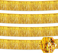4 Pack 10 Feet Gold Foil Fringe Garland Metallic Tinsel Streamers Banner Wall by Ferwzsr