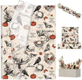 JarThenaAMCS 60 Pcs Halloween Tissue Paper Retro Gothic Skull Crow Pumpkin by JarThenaAMCS