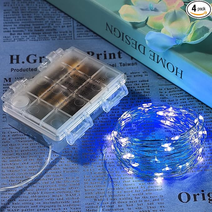 4 Pack 65.6 Ft. Battery Operated Outdoor String Lights by Ariceleo