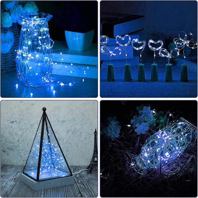 12 Pack Fairy Lights Battery Operated String Lights，7FT 20LED Waterproof Silver - Image 8