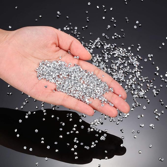 10000 Clear Wedding Table Scatter Confetti Crystals Acrylic Diamonds Rhinestones - Image 3
