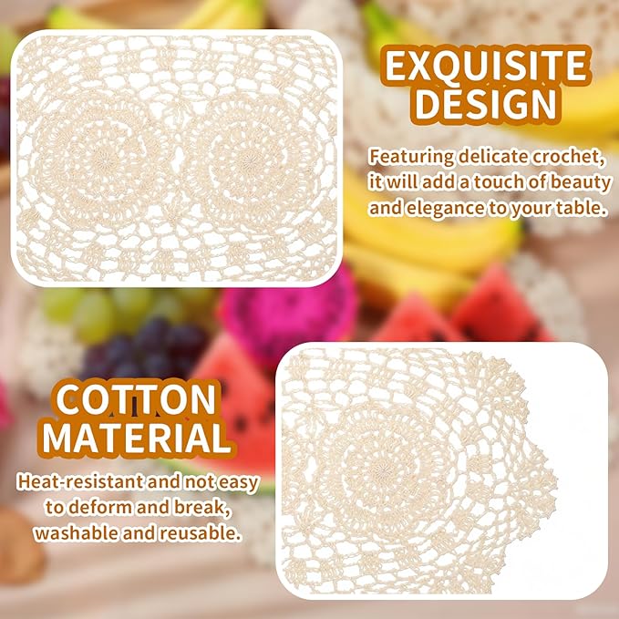 2-Pack Vintage Lace Placemats - Image 3