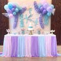 6ft Pink Blue Purple Tulle Table Skirts by Suppromo