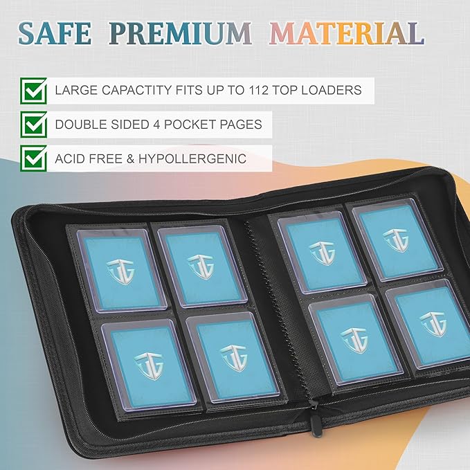 Toploader Binder, Holds 112 Toploaders, 4 Pocket Top Loader Binders - Image 4