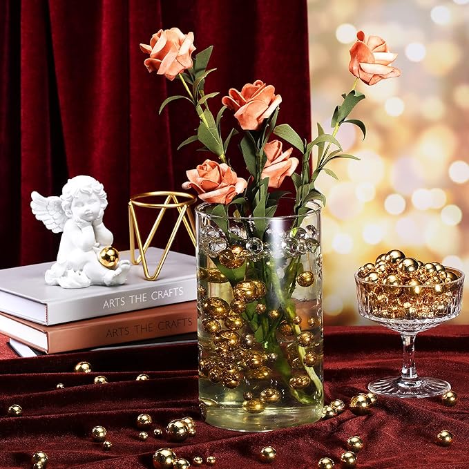 150 Pieces Vase Filler Faux Pearls Vase Makeup Beads No Hole Gloss Bead Mixed - Image 5