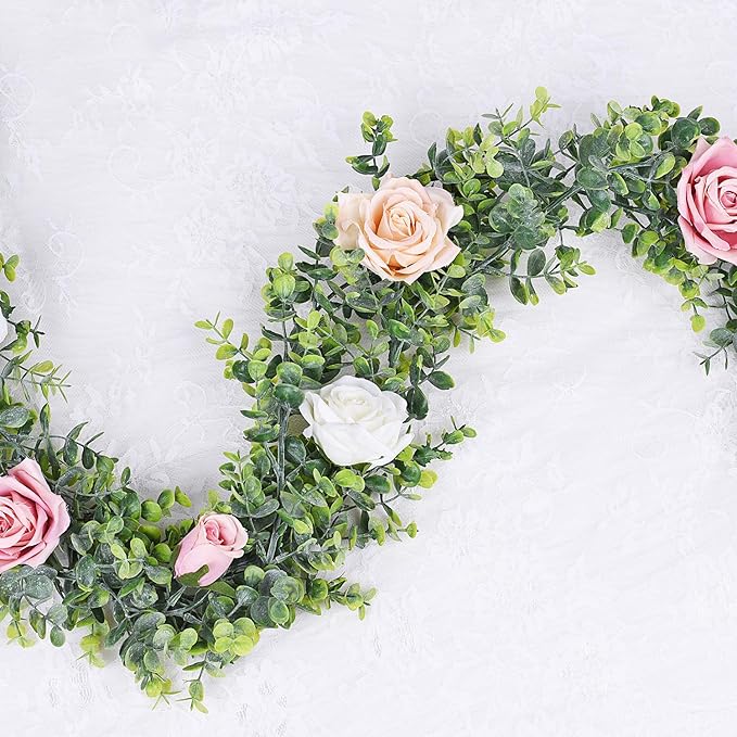 Lvydec 6 Pack Artificial Eucalyptus Garland, Fake Eucalyptus Greenery Garland - Image 6