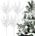 8 Pcs White Coastal Ornaments for Christmas Tree 15.7inch Glitter Coral Beach by Vercraft