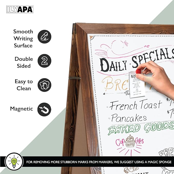 Ilyapa Wooden Dry Erase A Frame Sign - Image 4